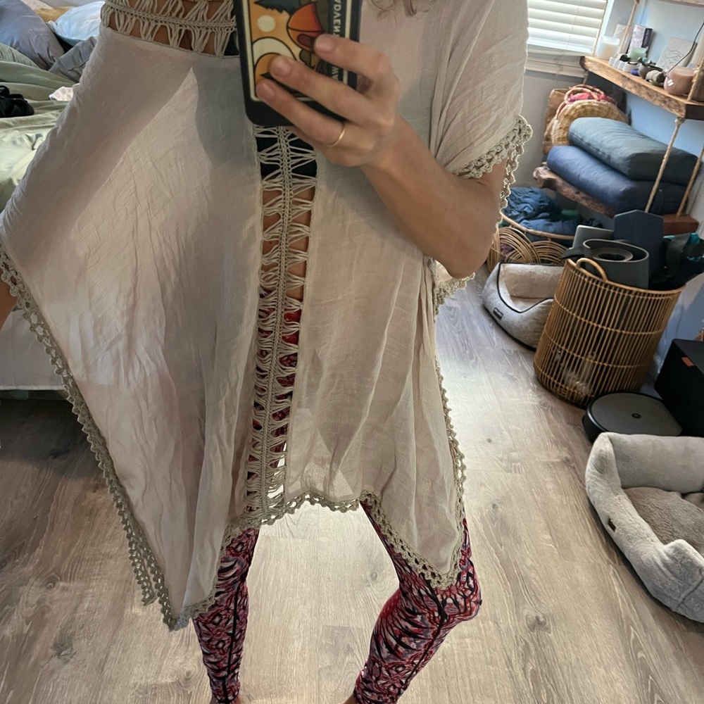 Surf Gypsy Cream Crochet Cover-Up